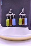 Earrings tricolor