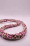 Round crocheted necklace