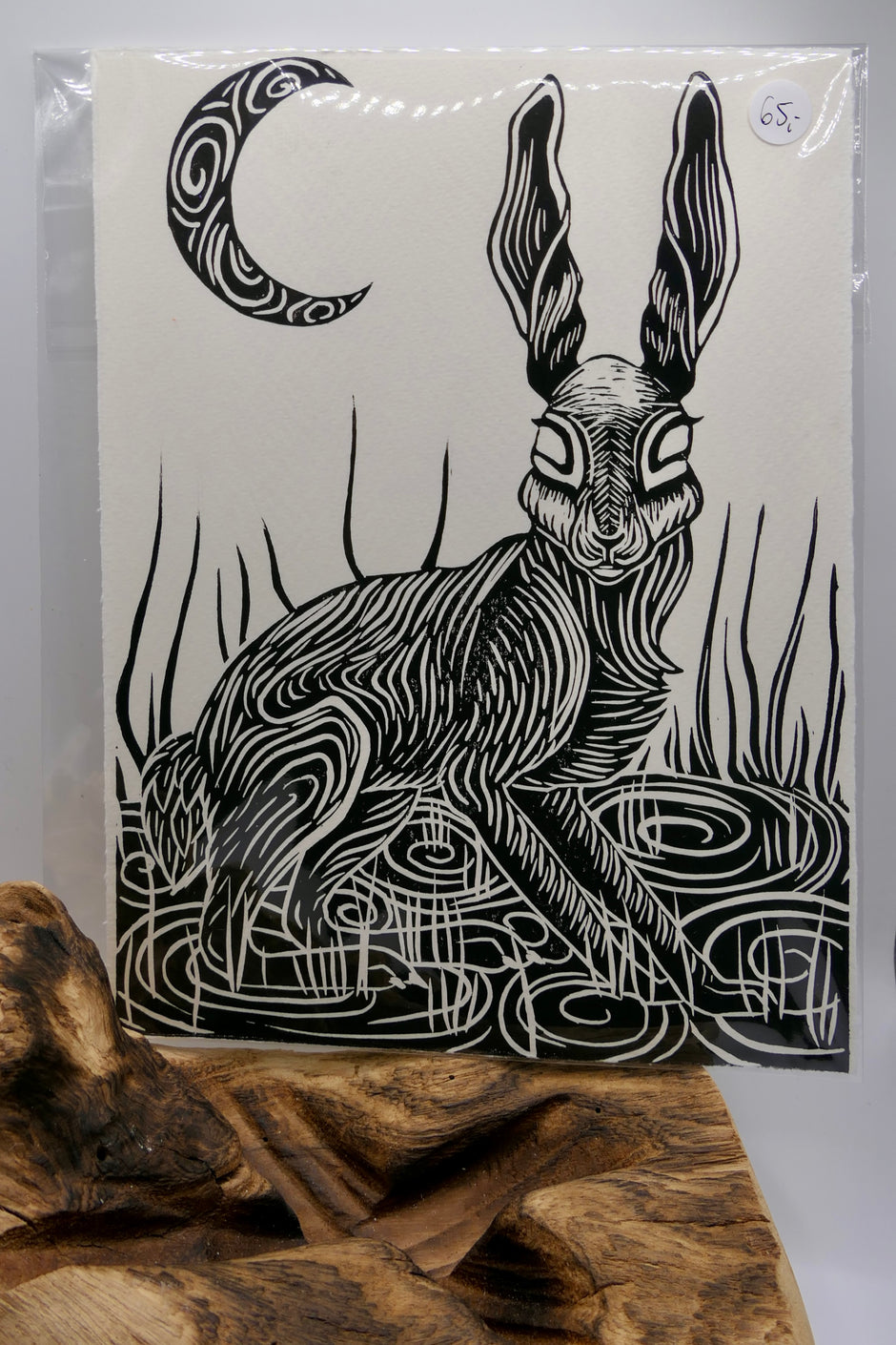 Hare | Linocut print