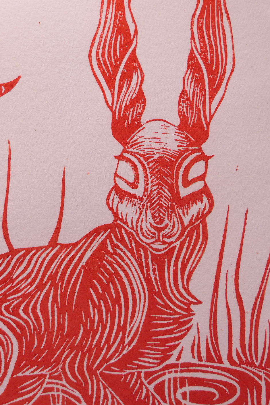 Hare | Linocut print