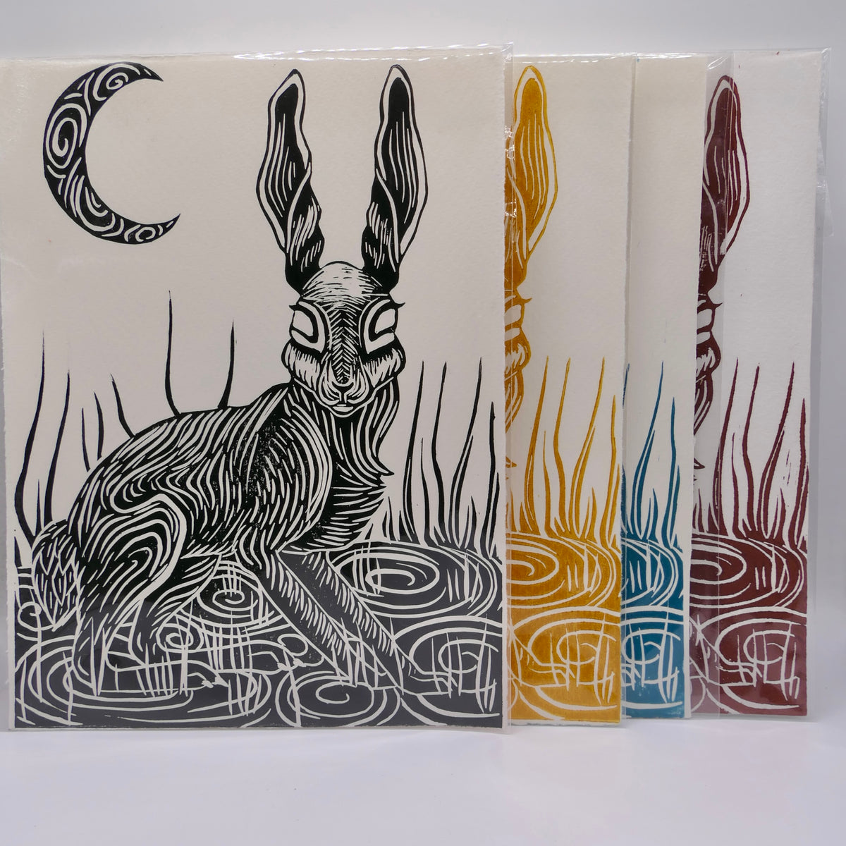 Hare | Linocut print