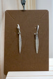 Narrow leaf | Silver earrings