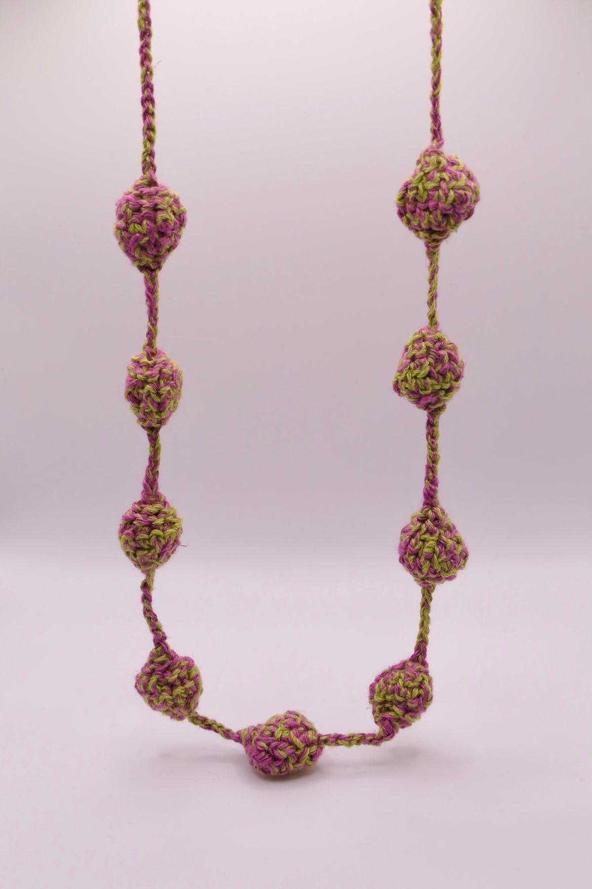 Bicolor crocheted necklace