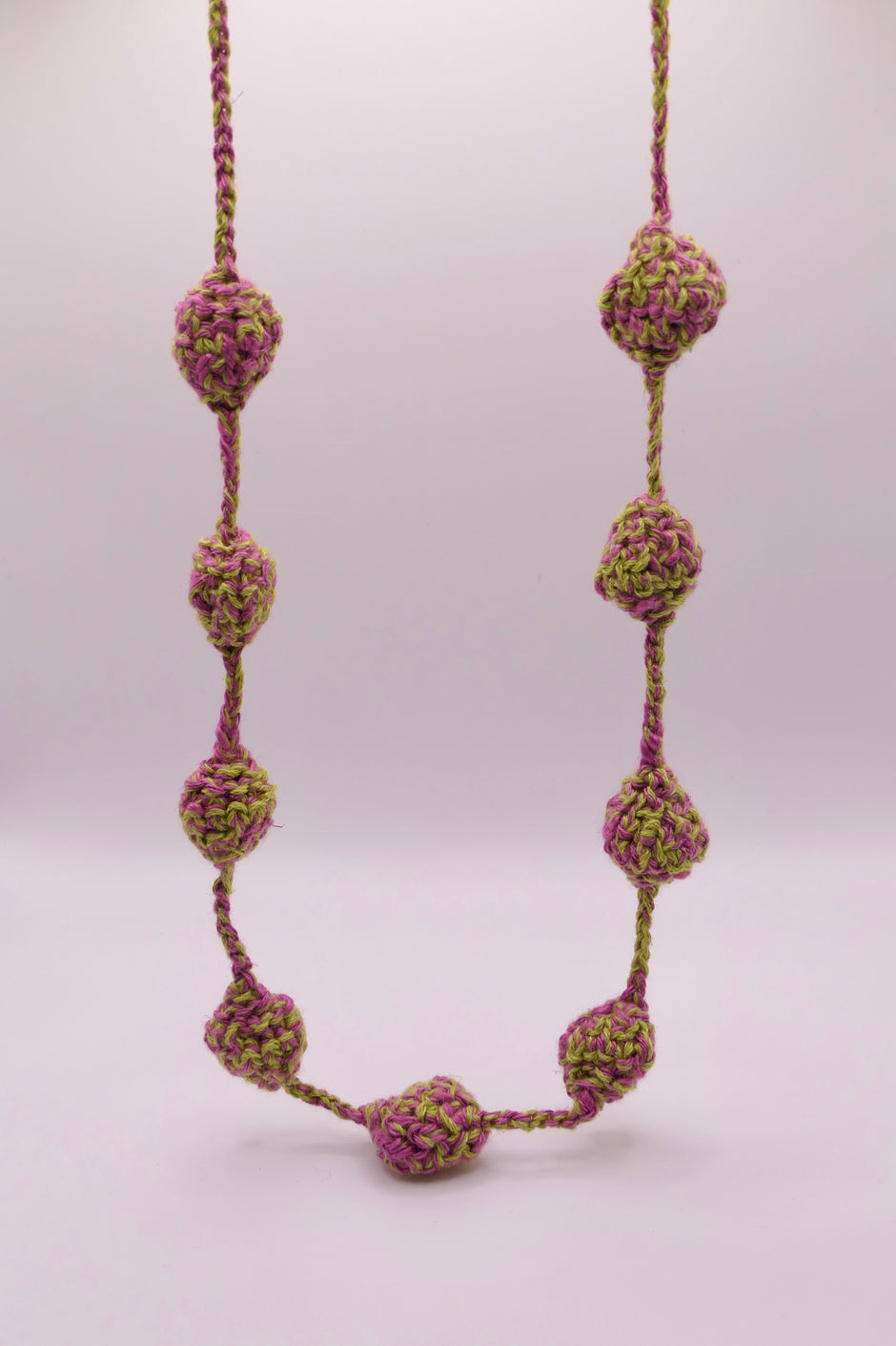 Bicolor crocheted necklace