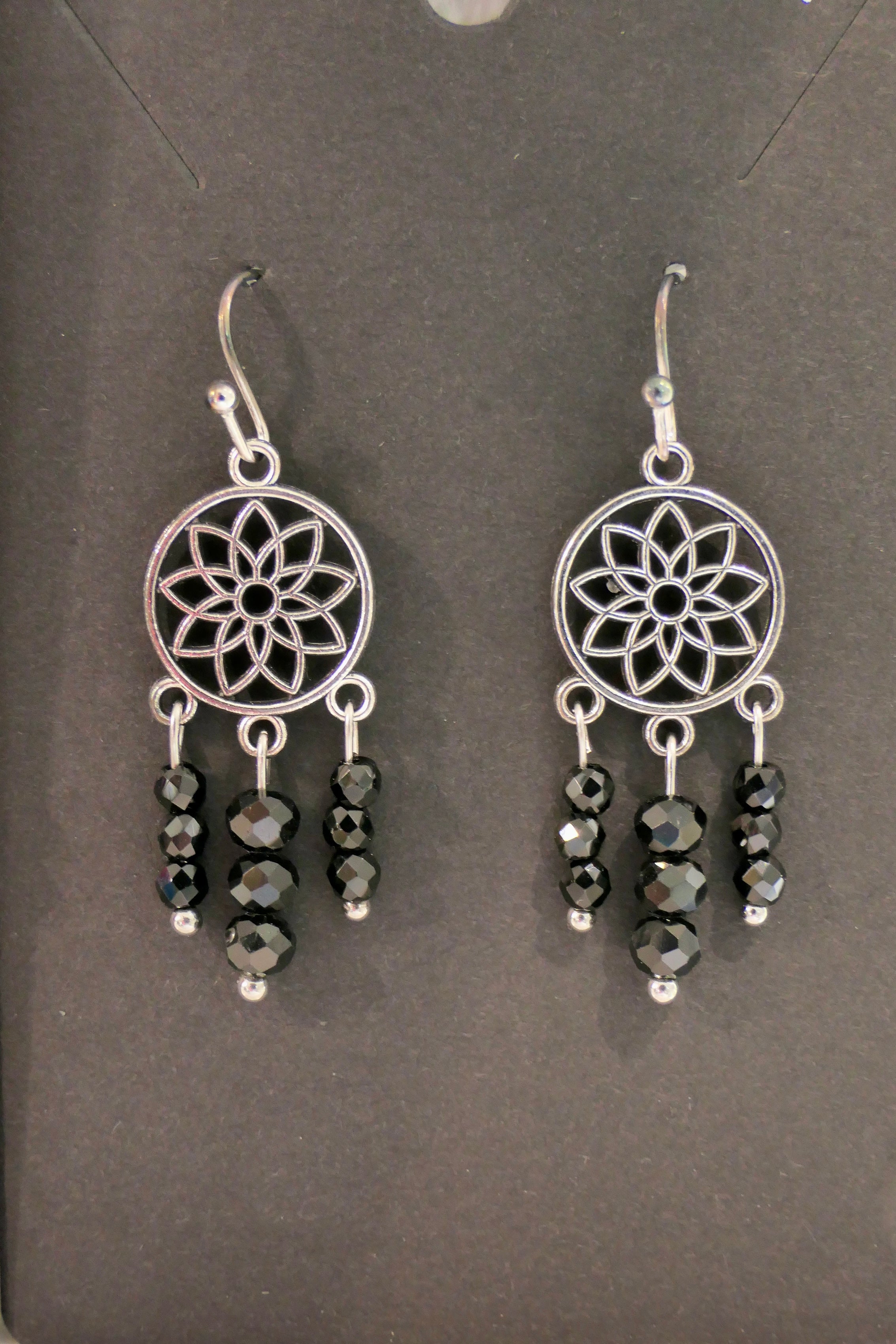 Black dream catcher Earrings