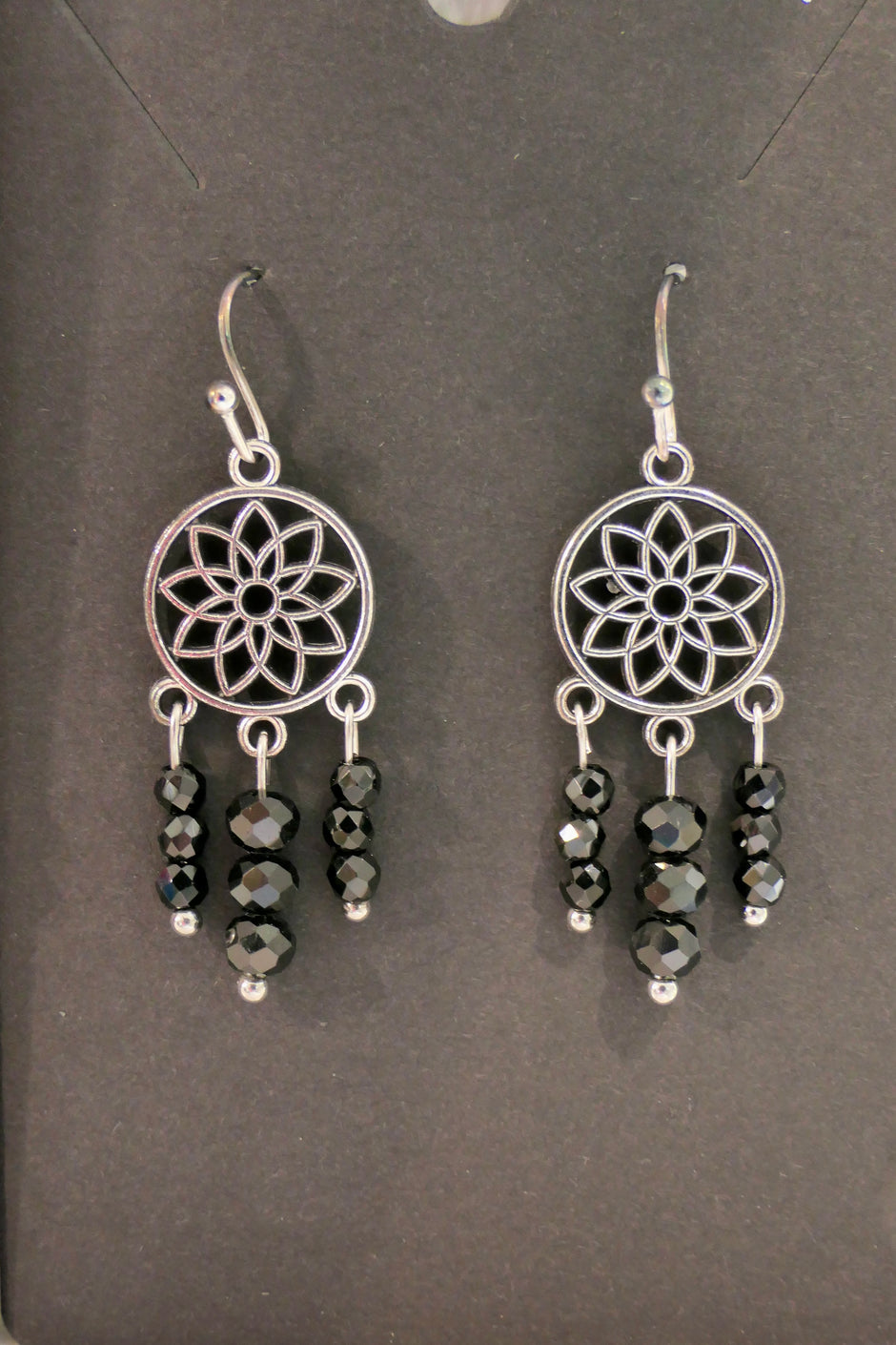 Black dream catcher Earrings