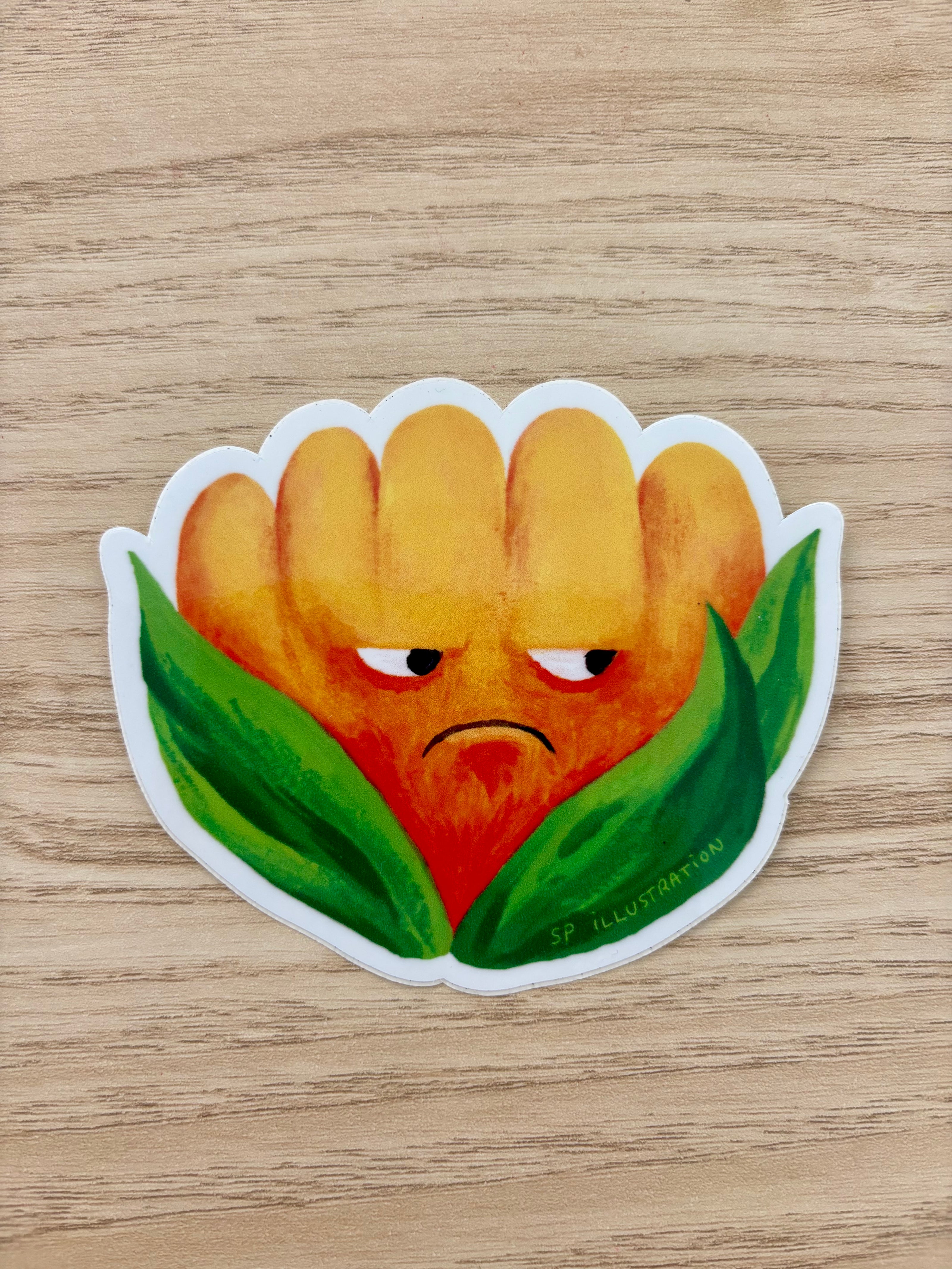 Die cut sticker - Grumpy flower