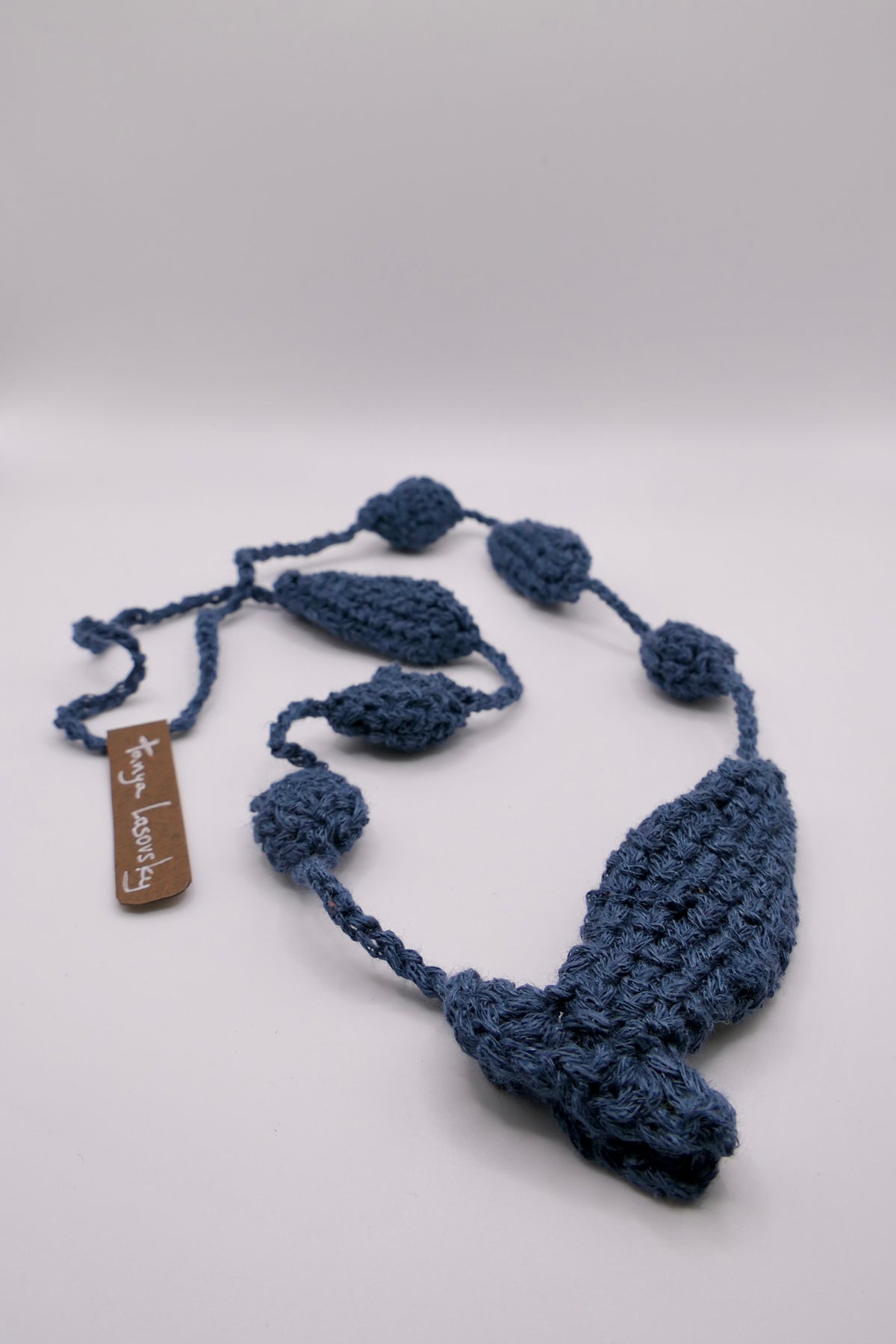 Music theme crocheted necklace