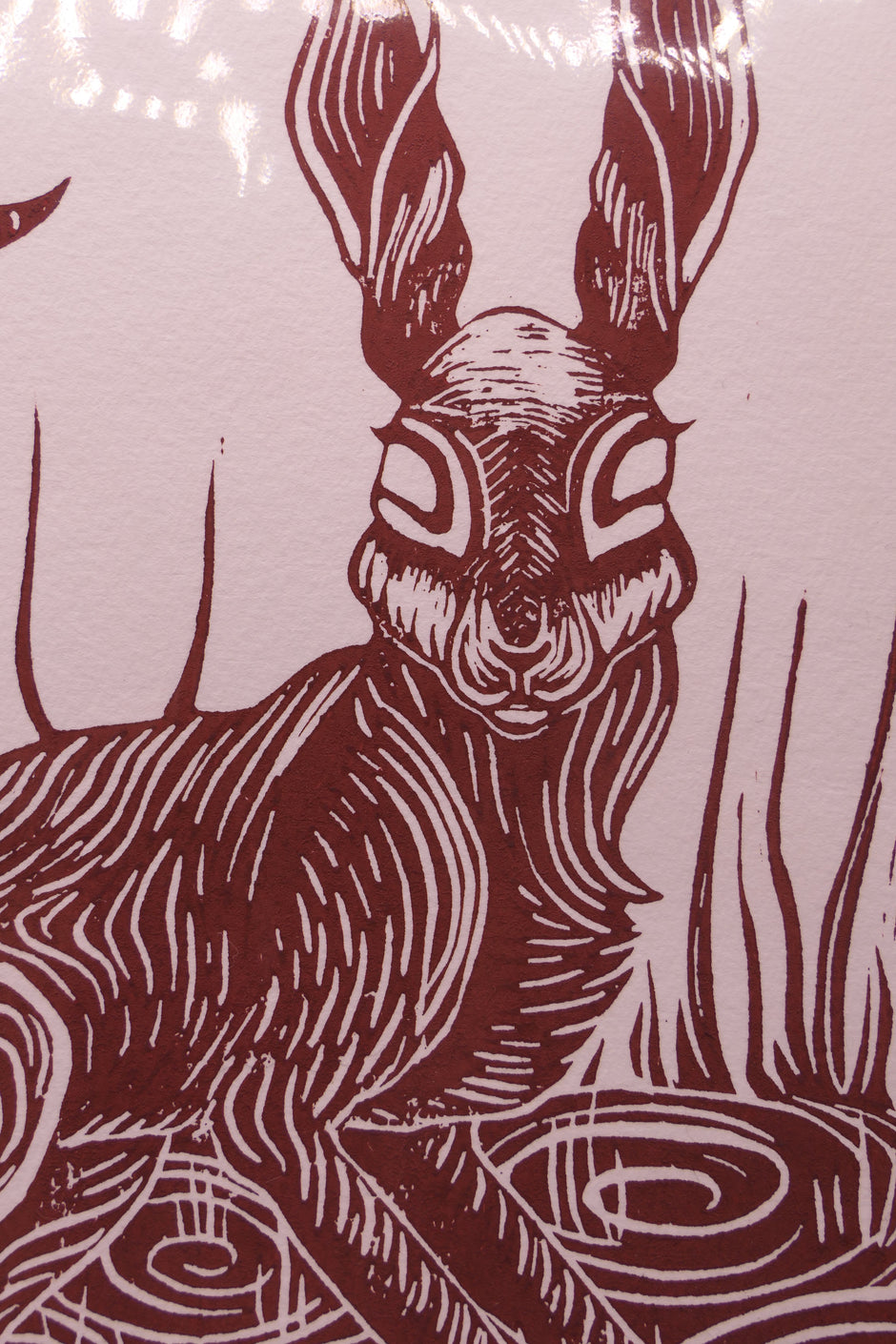 Hare | Linocut print