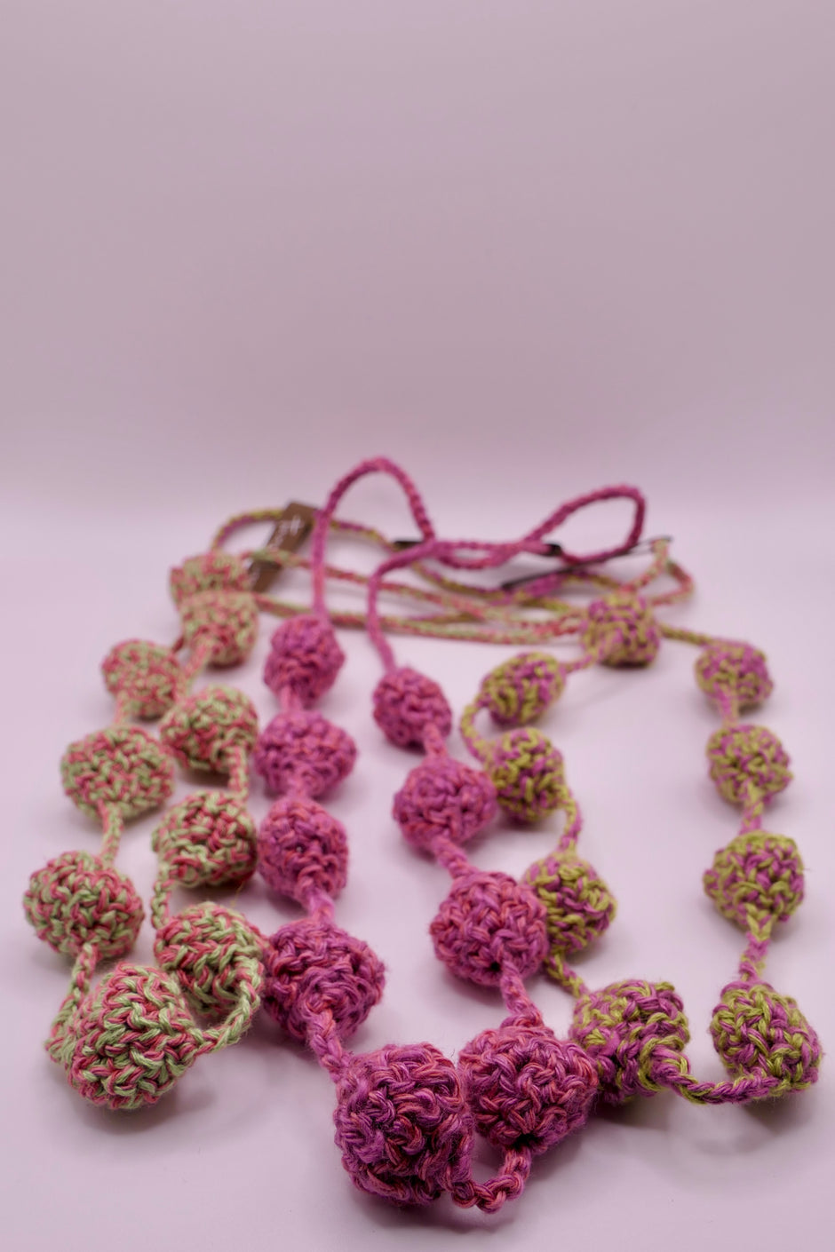 Bicolor crocheted necklace