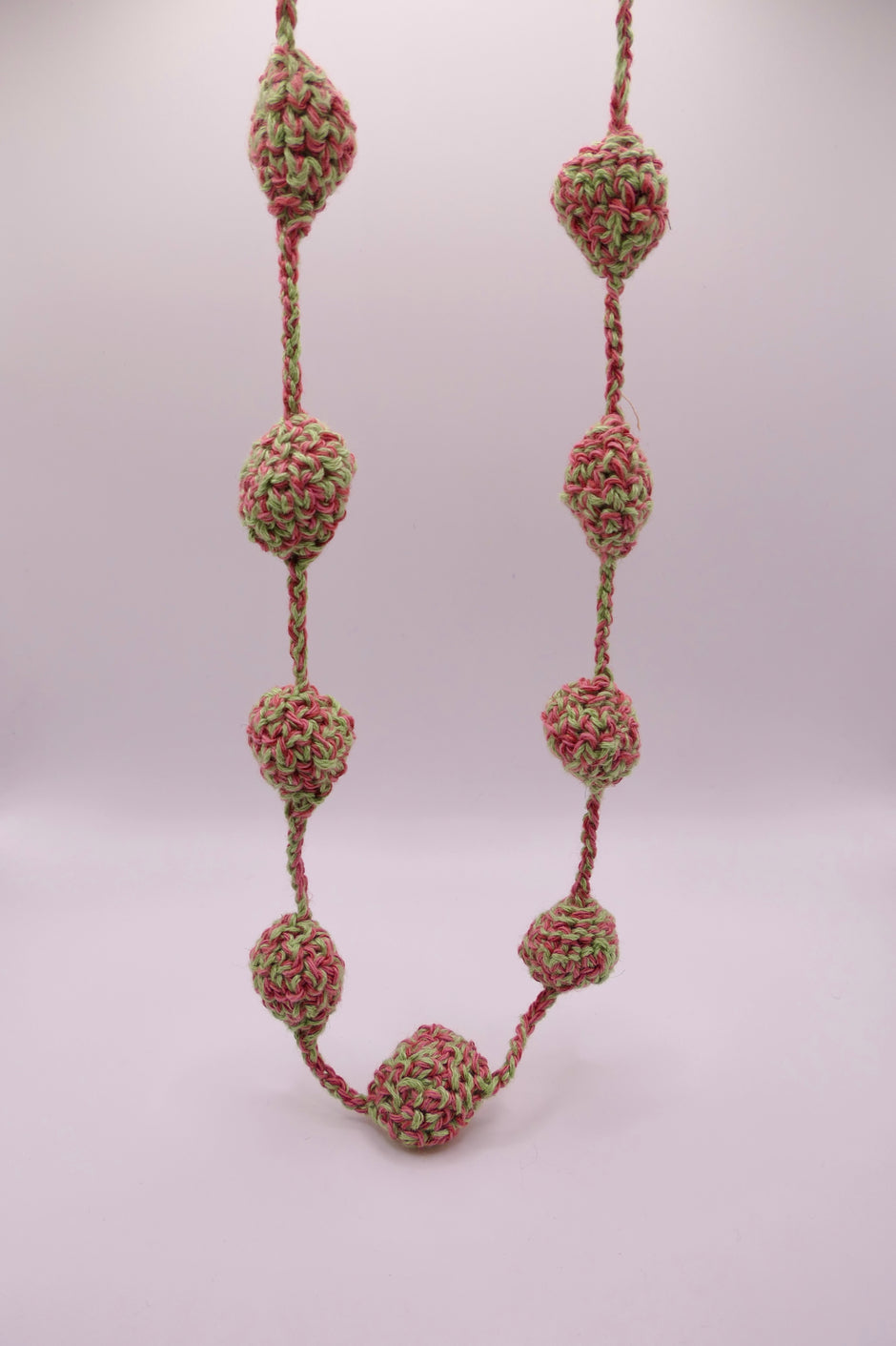 Bicolor crocheted necklace