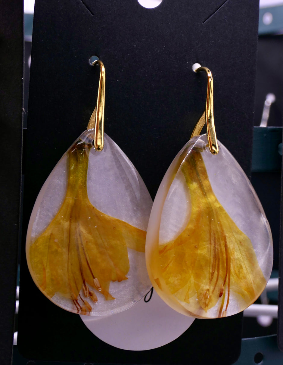 Yellow Azalea earrings