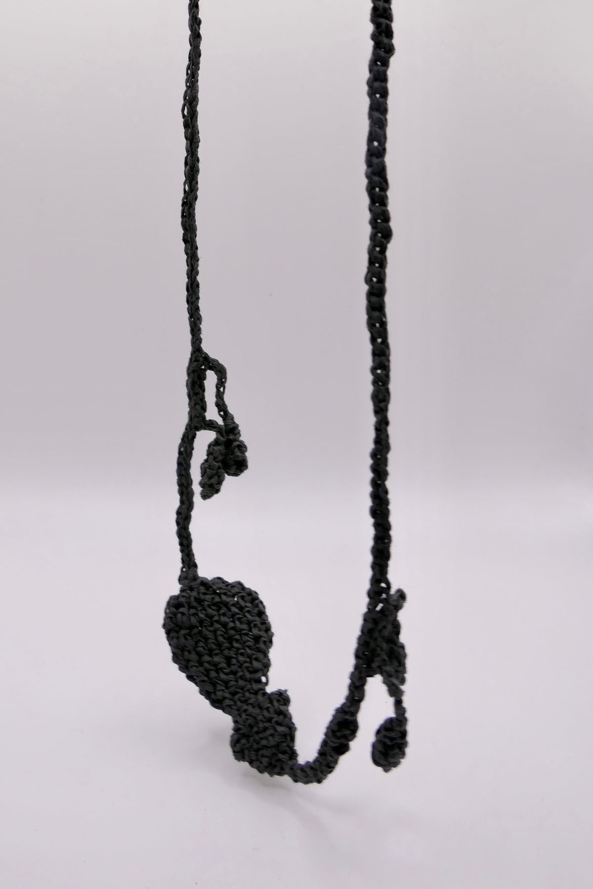 Music theme crocheted necklace