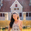 Hair band macrame with beads