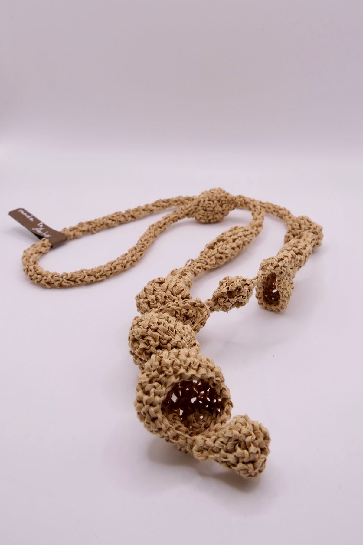 Music theme crocheted necklace