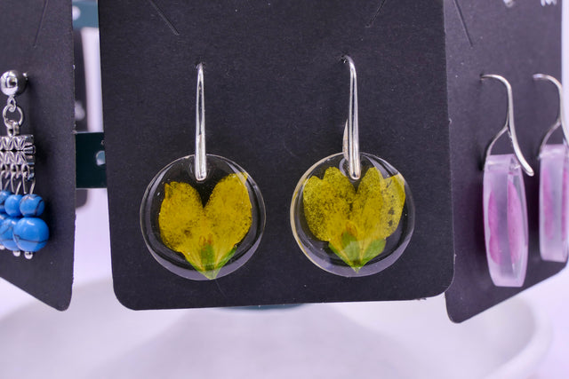 Yellow buttercups earrings