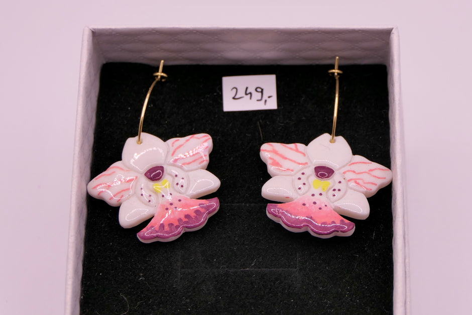 Pink flower | Earrings