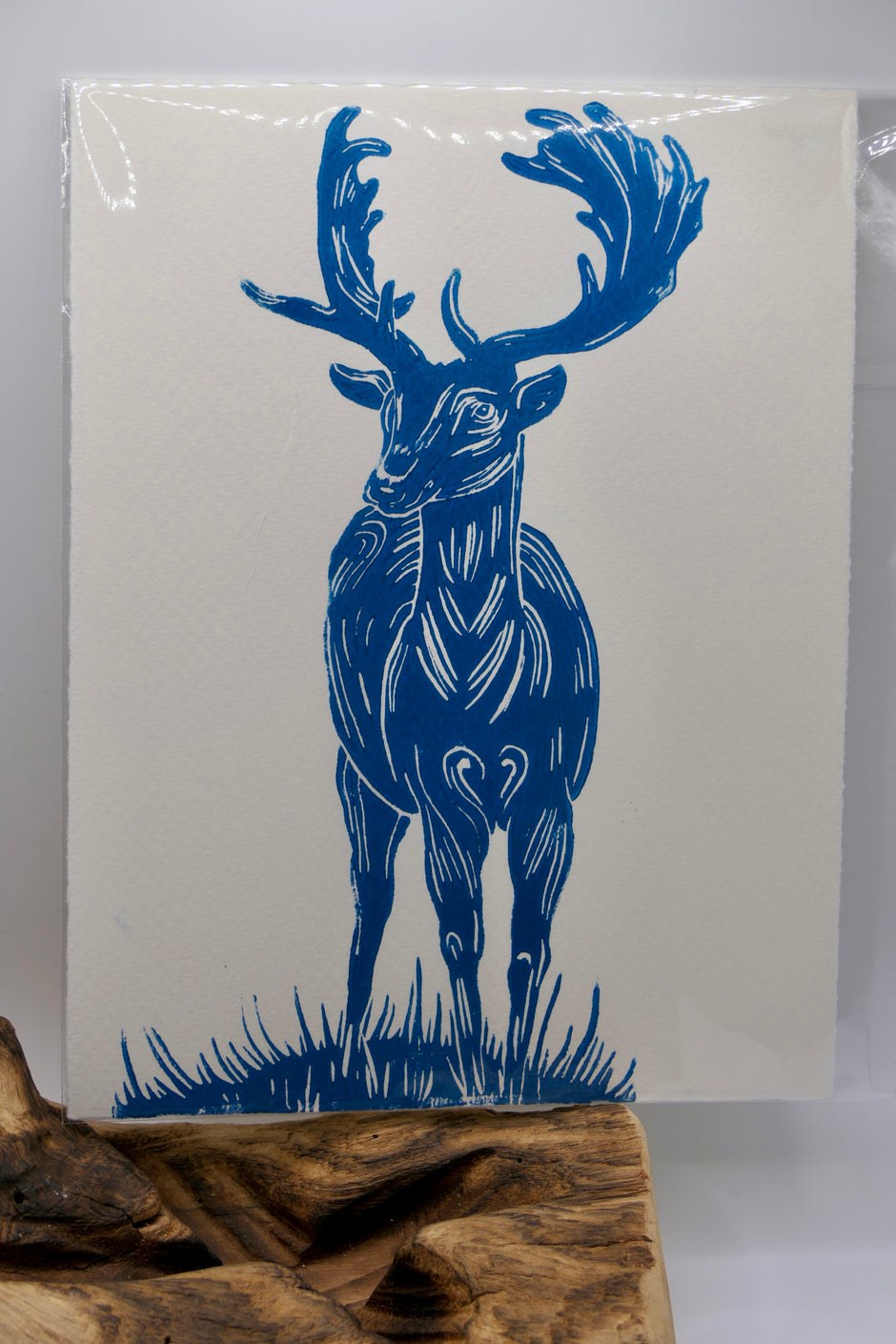 Deer | Linocut print