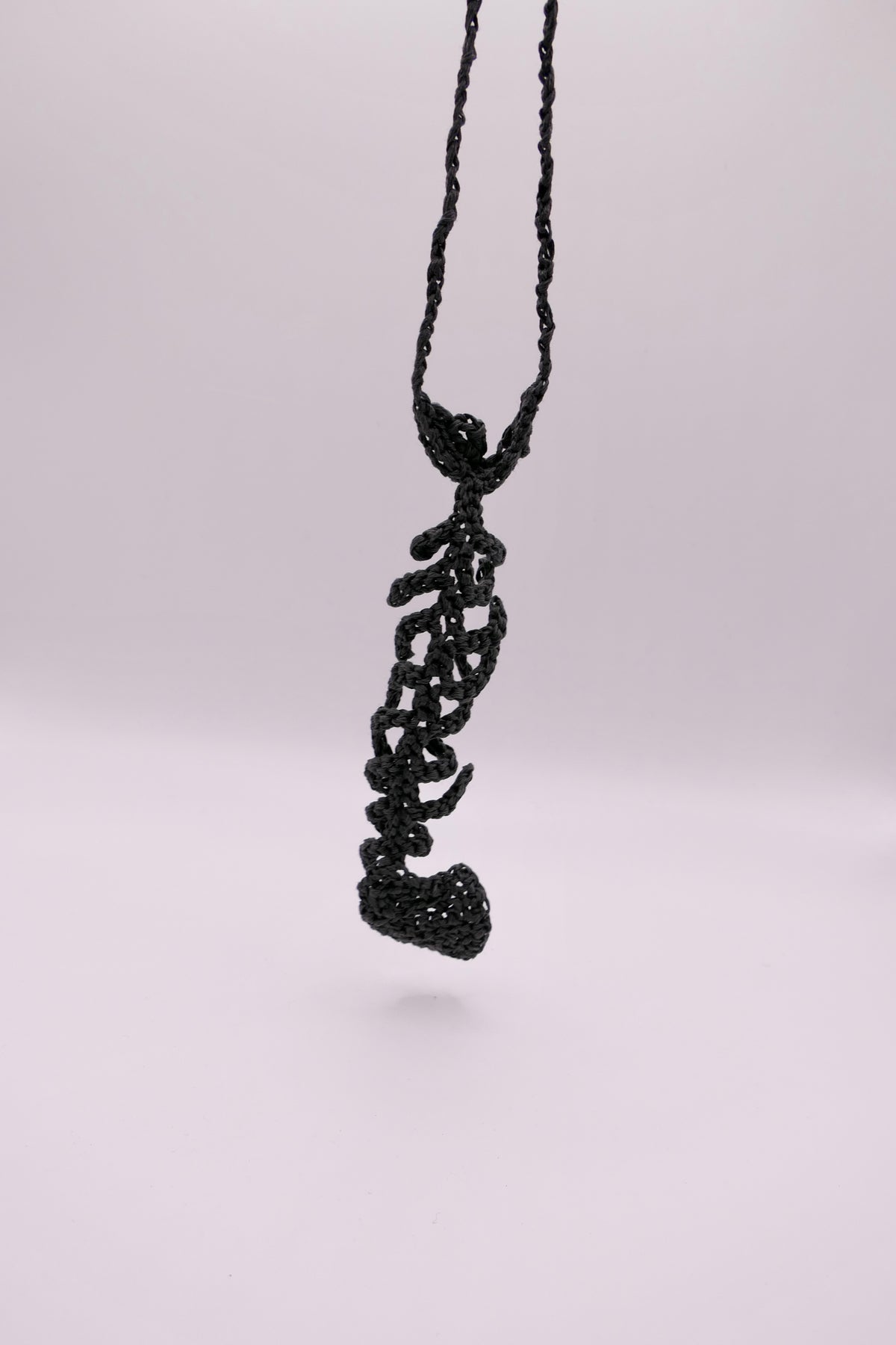 Fish crocheted necklace
