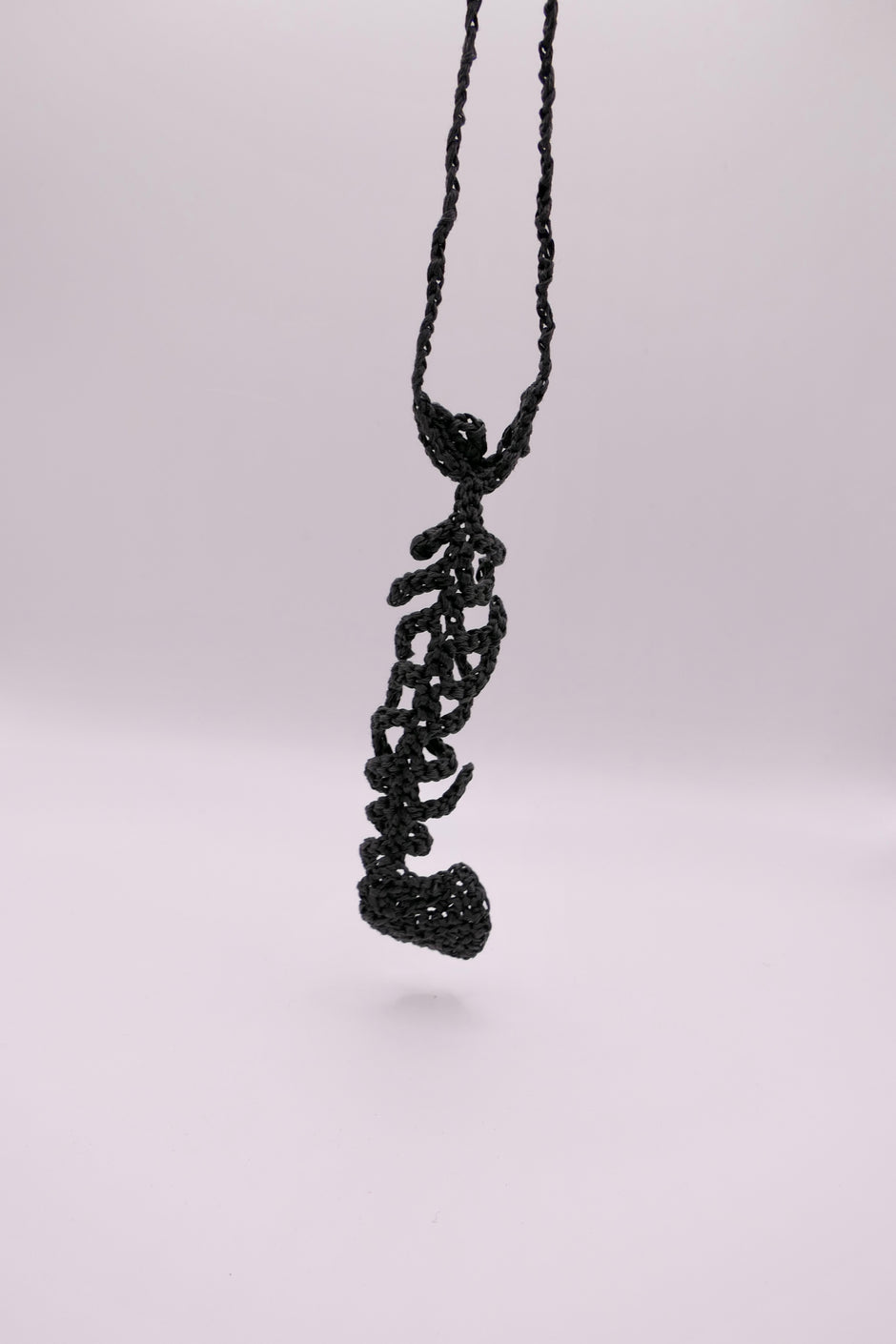 Fish crocheted necklace
