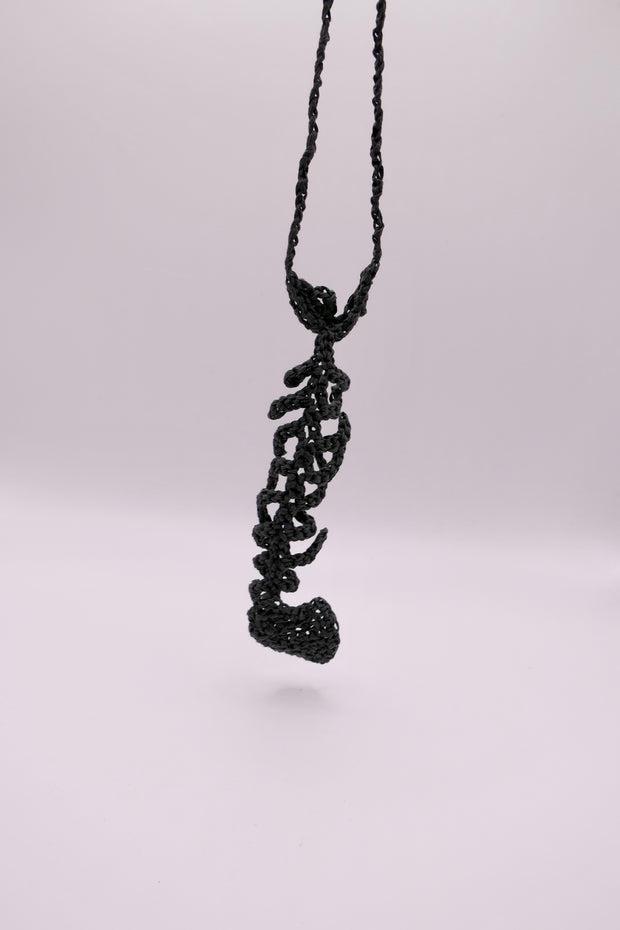 Fish crocheted necklace