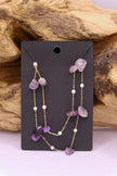 Amethyst chain necklace