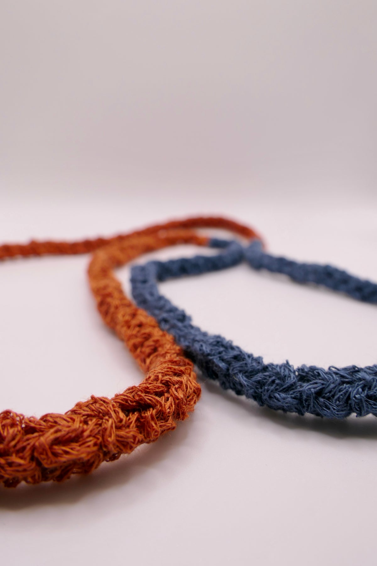 Round crocheted necklace
