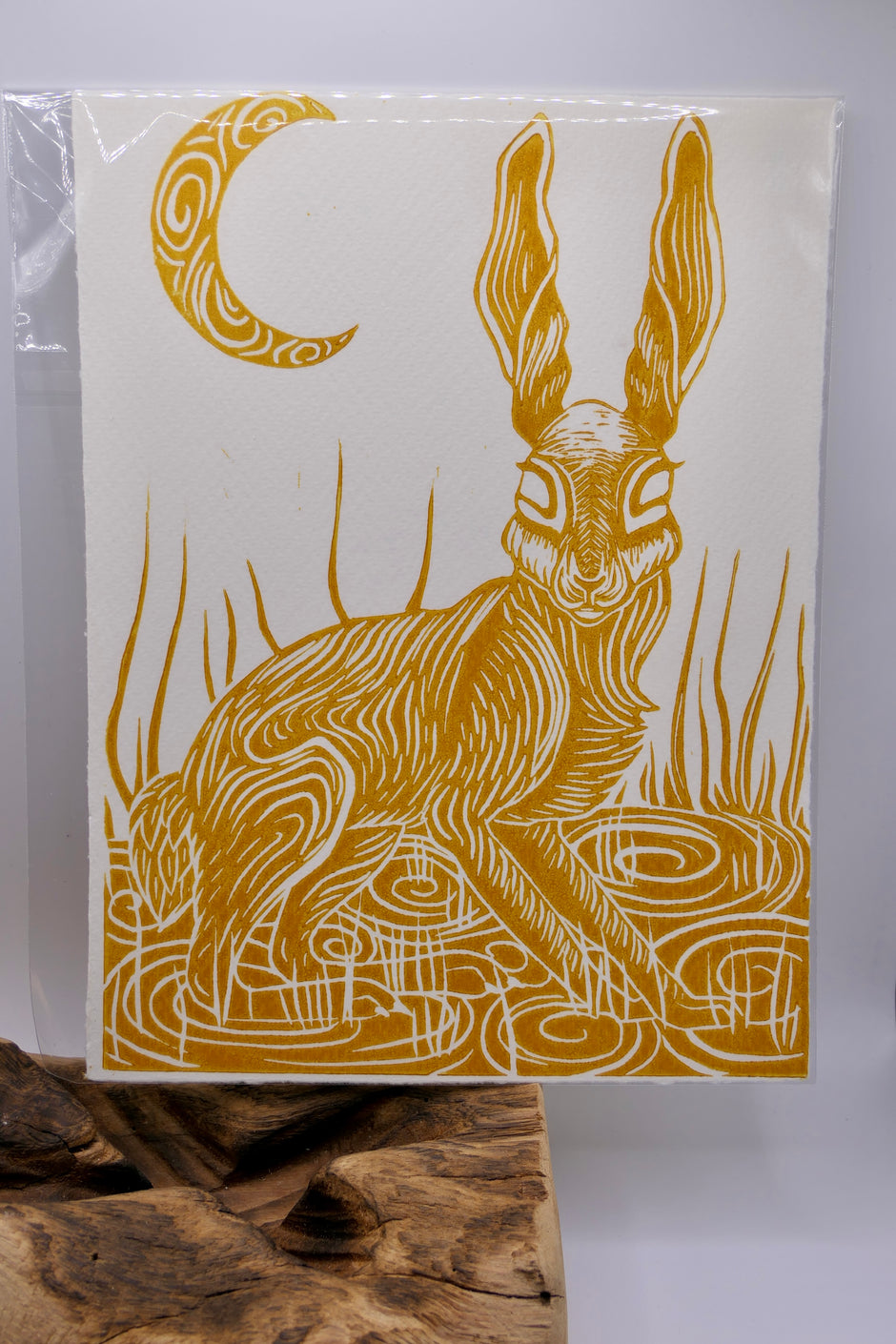 Hare | Linocut print