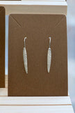 Narrow leaf | Silver earrings