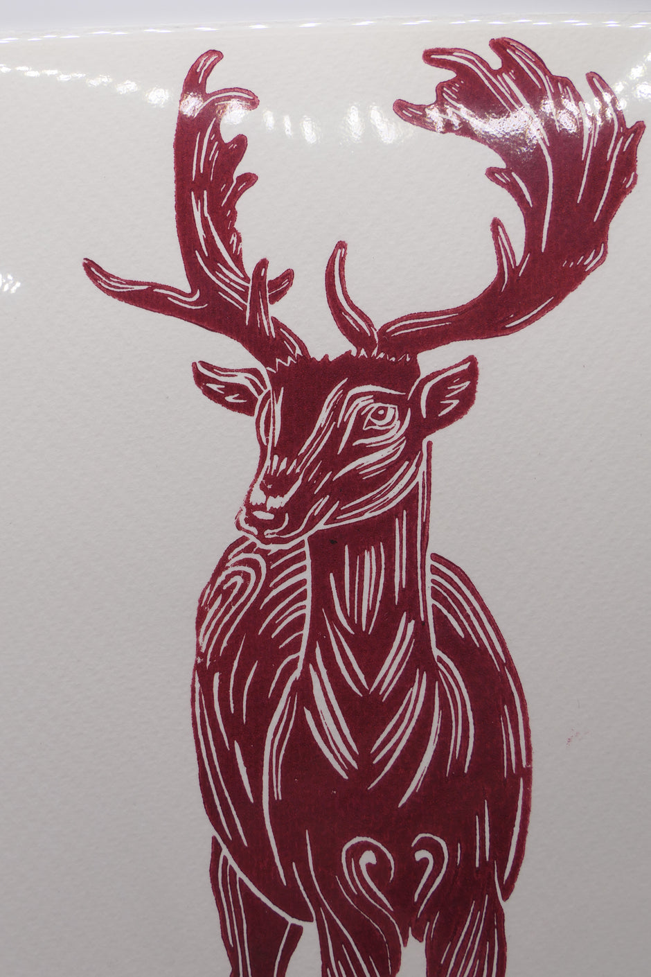 Deer | Linocut print