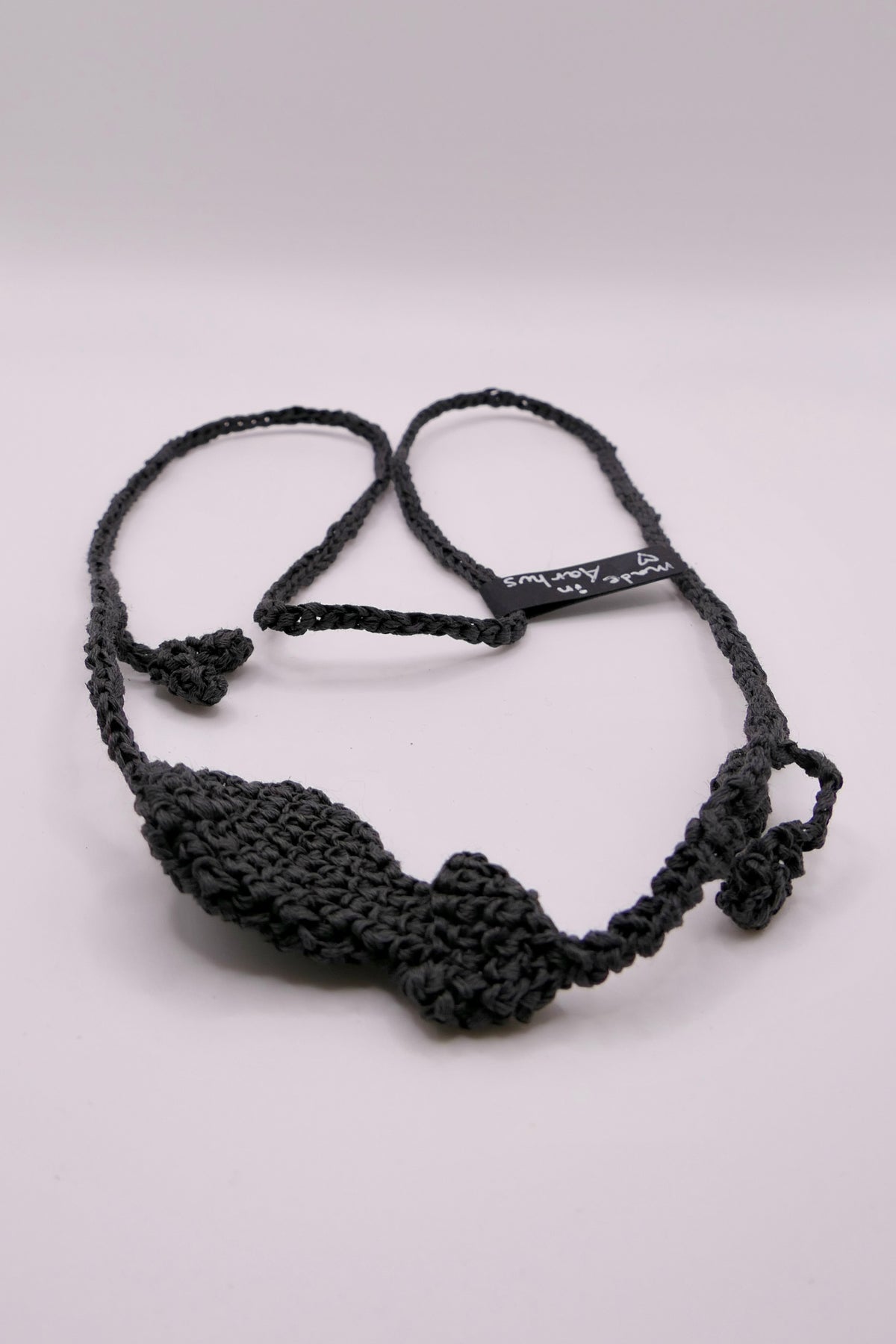 Music theme crocheted necklace