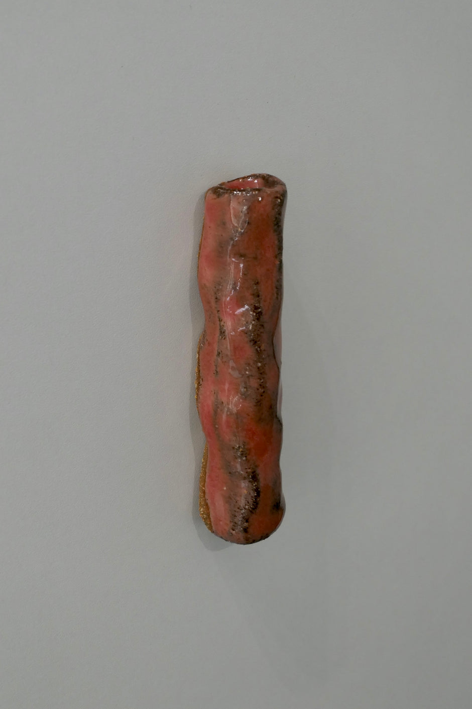 Red wall vase