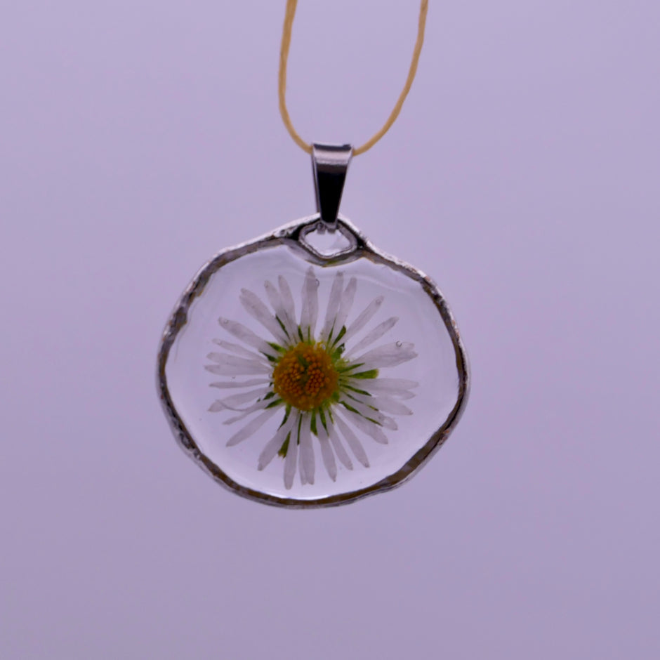 White daisies pendants