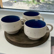 Ultramarine cups with handle