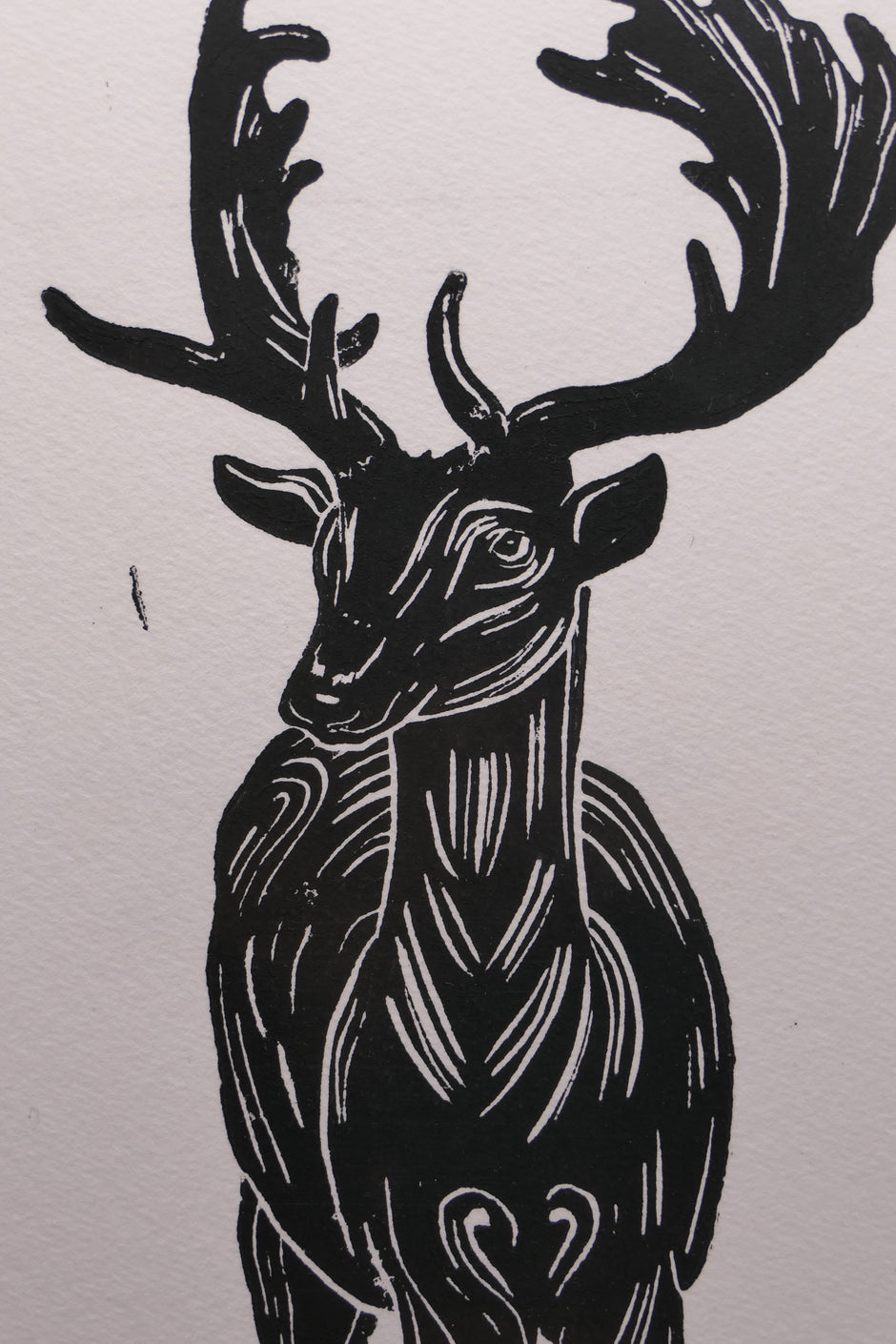 Deer | Linocut print