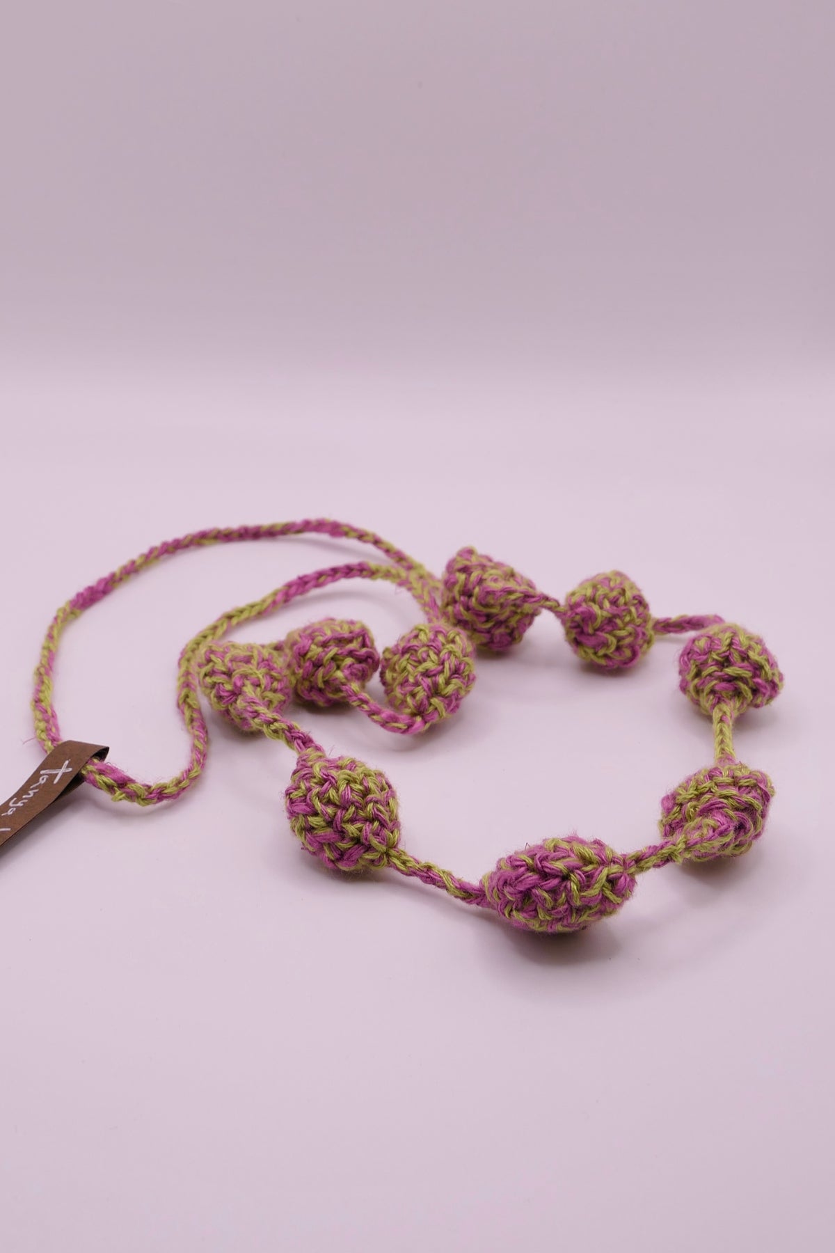 Bicolor crocheted necklace