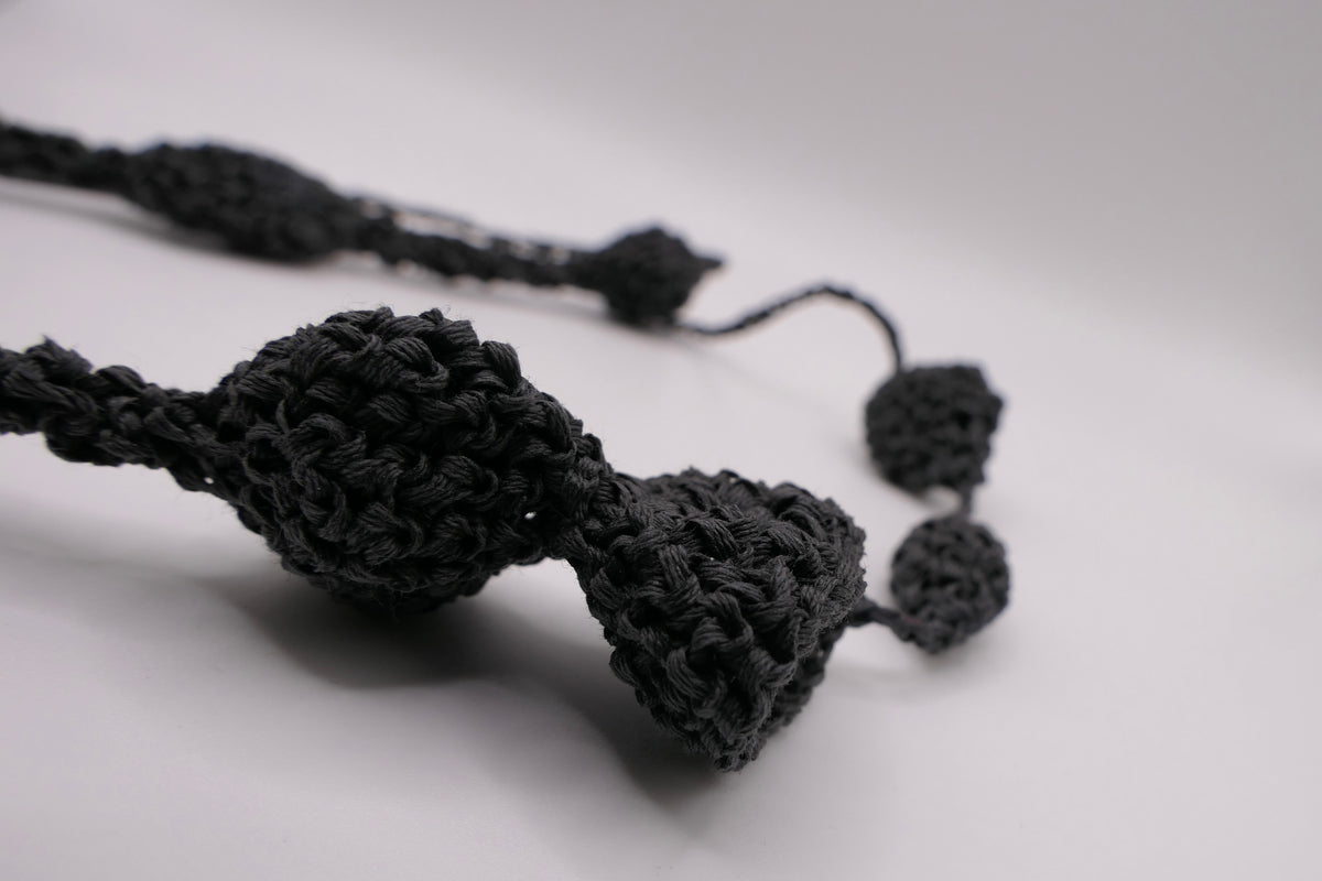Music theme crocheted necklace