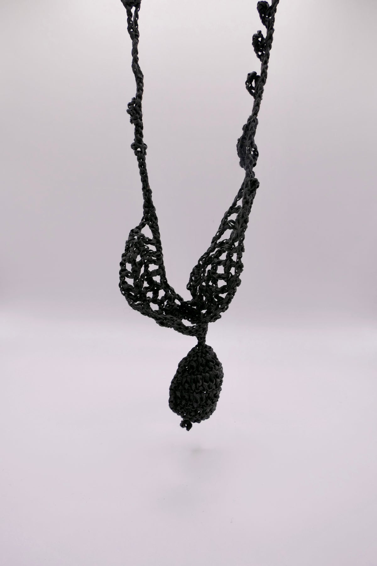 Music theme crocheted necklace