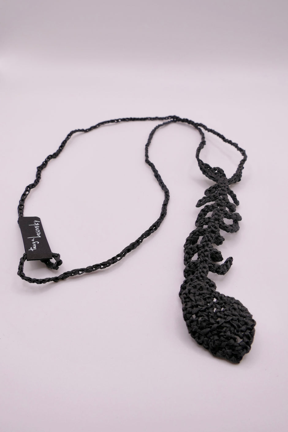 Fish crocheted necklace