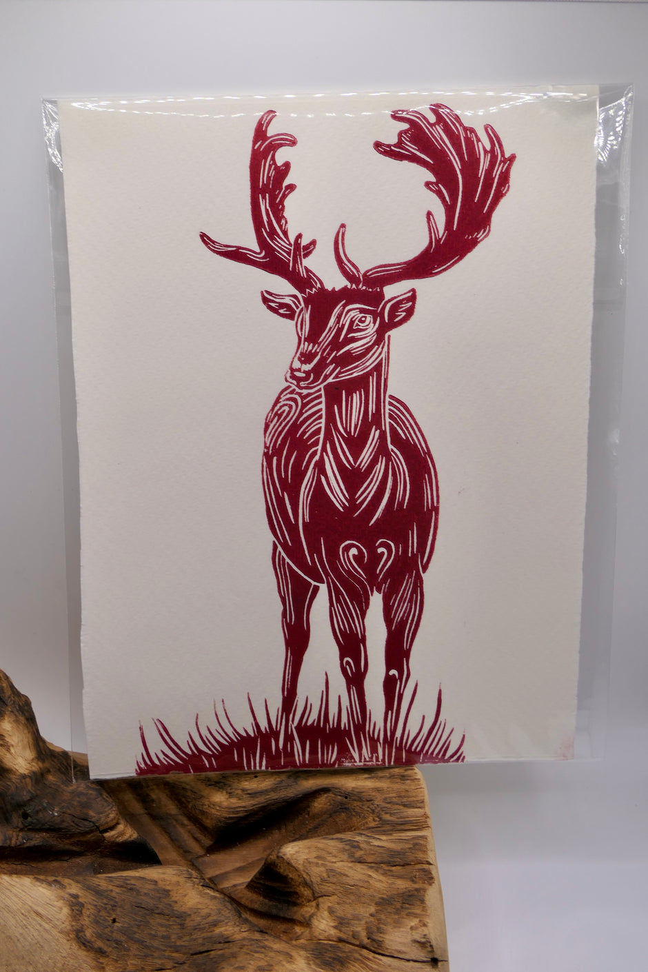 Deer | Linocut print