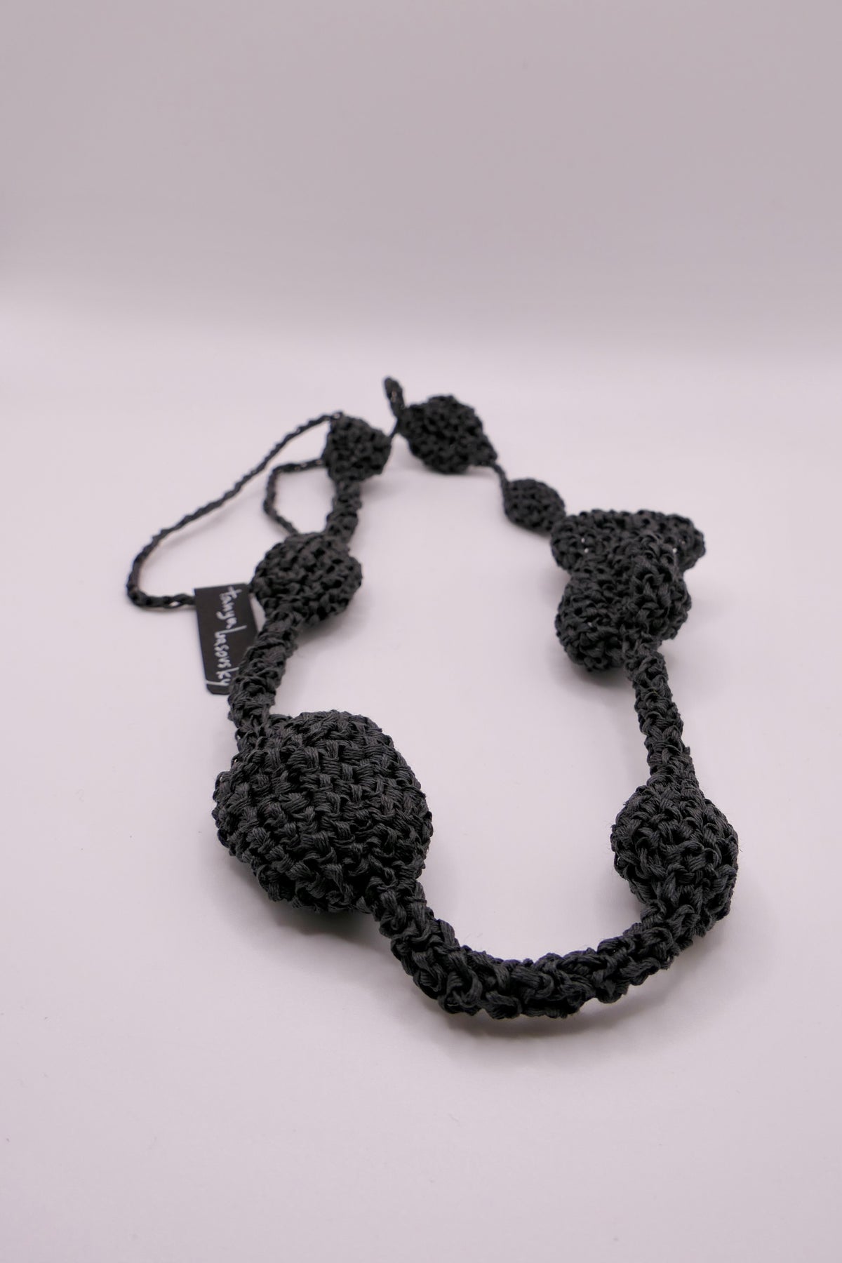 Music theme crocheted necklace