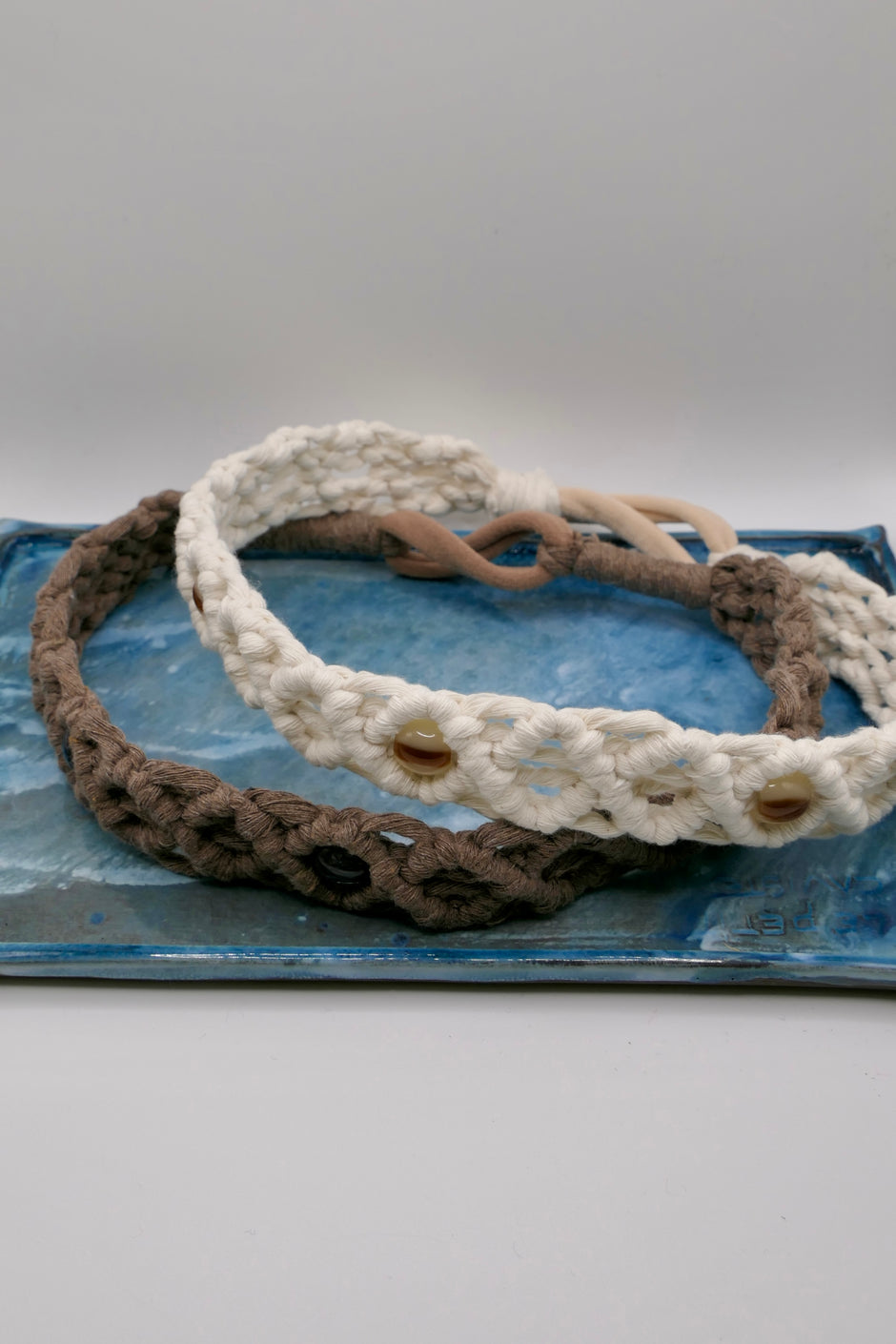 Hair band macrame with beads