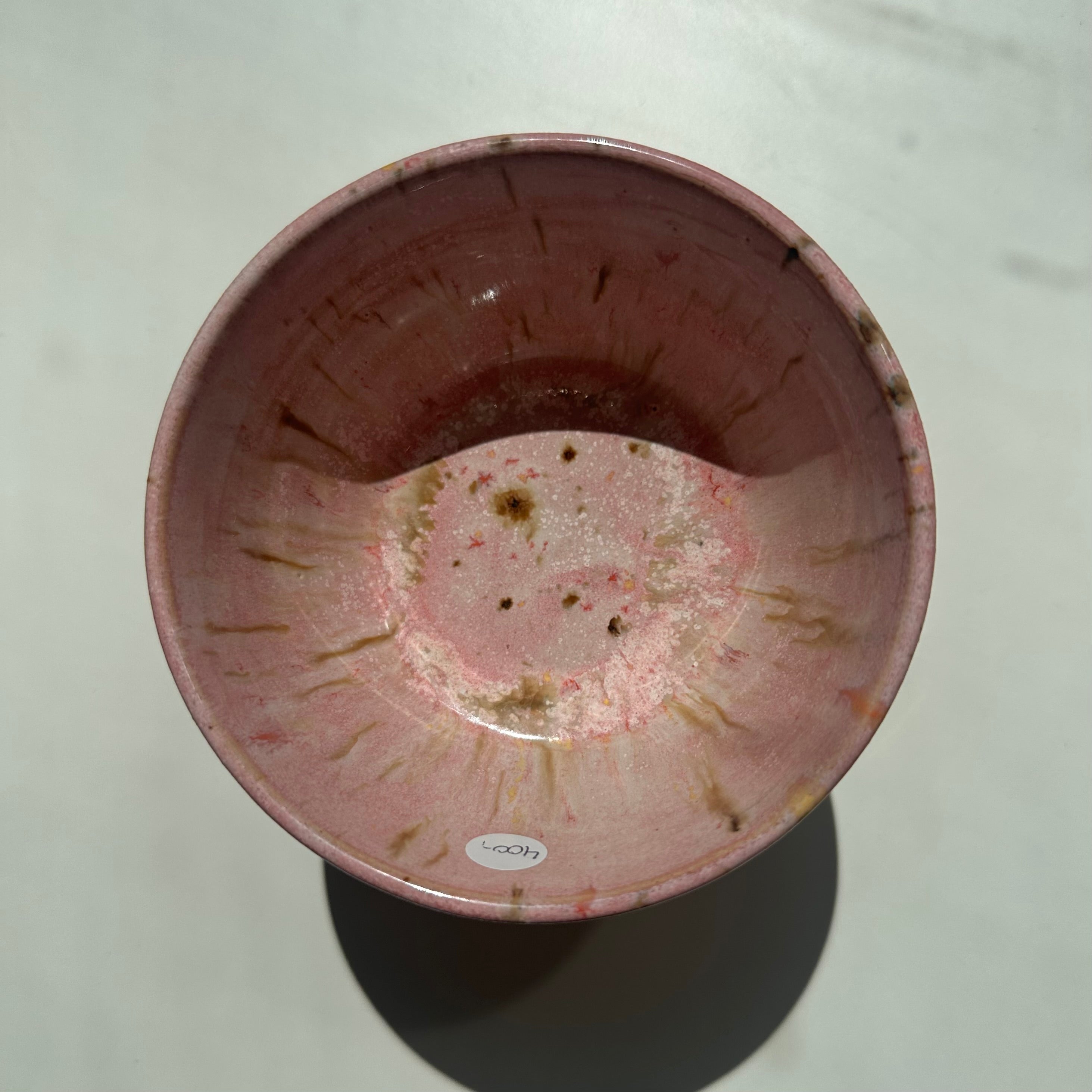 Pink standing bowl