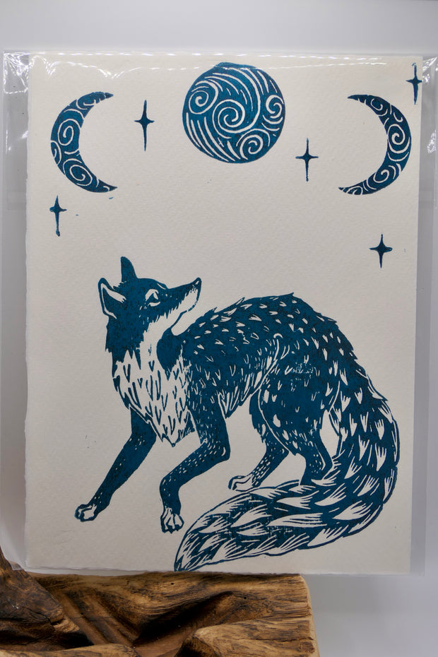 Fox | Linocut print