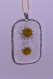 White daisies pendants