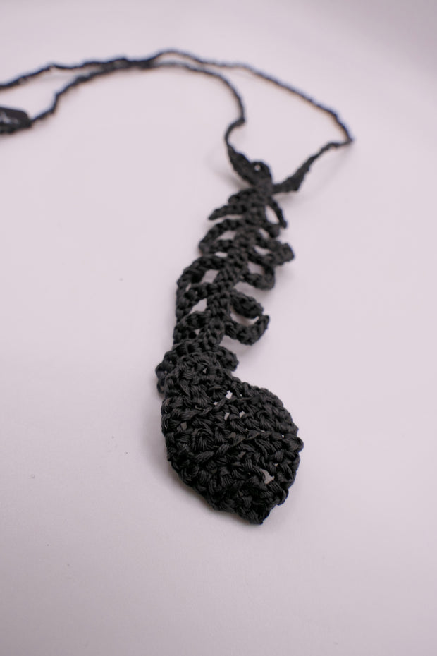 Fish crocheted necklace