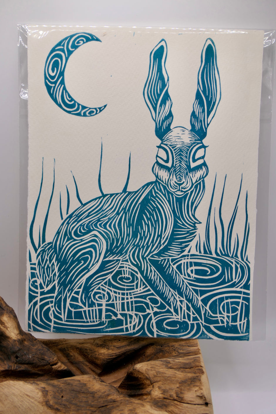 Hare | Linocut print