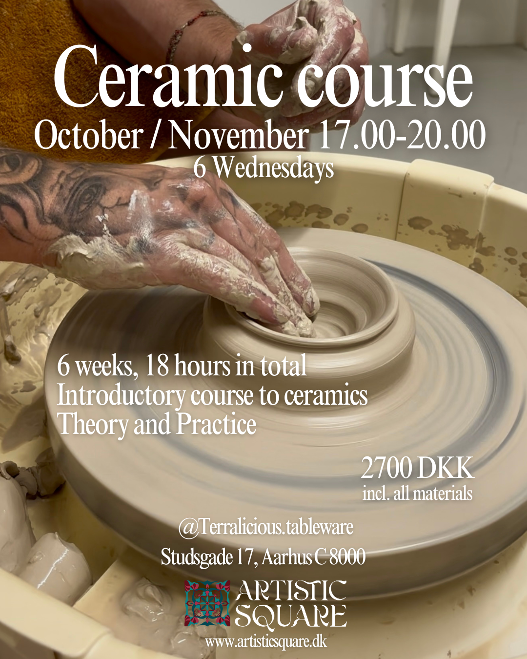 Ceramics course for beginners | October/November 17.00-20.00