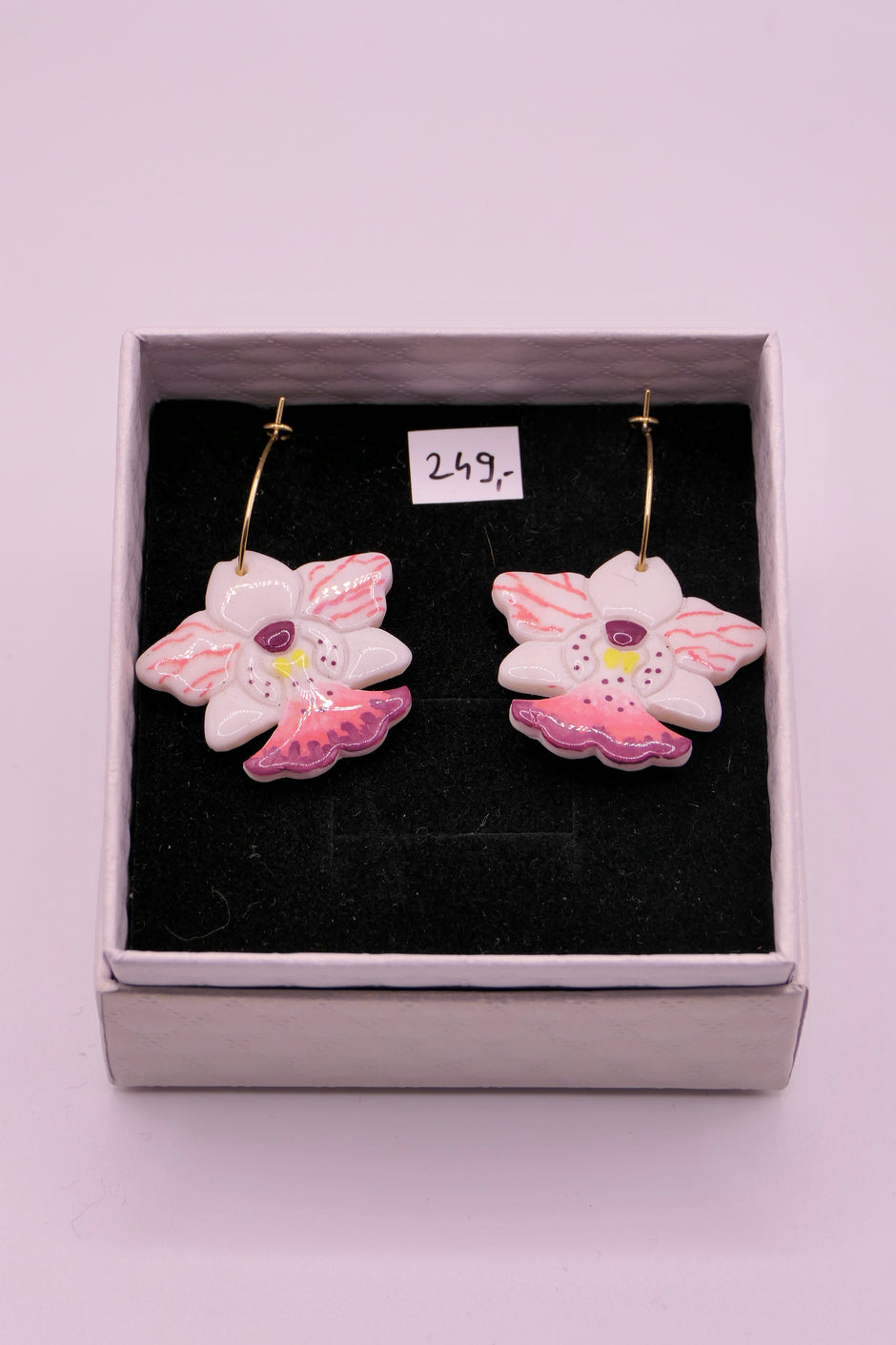 Pink flower | Earrings