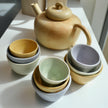 Tiny light green cups